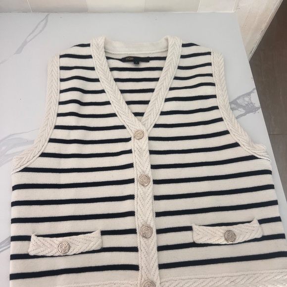 Maje Sleeveless striped cardigan - size FR 01 - Picture 2 of 4